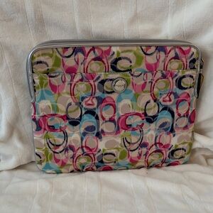 Coach Multicolor Patterned IPad Sleeve